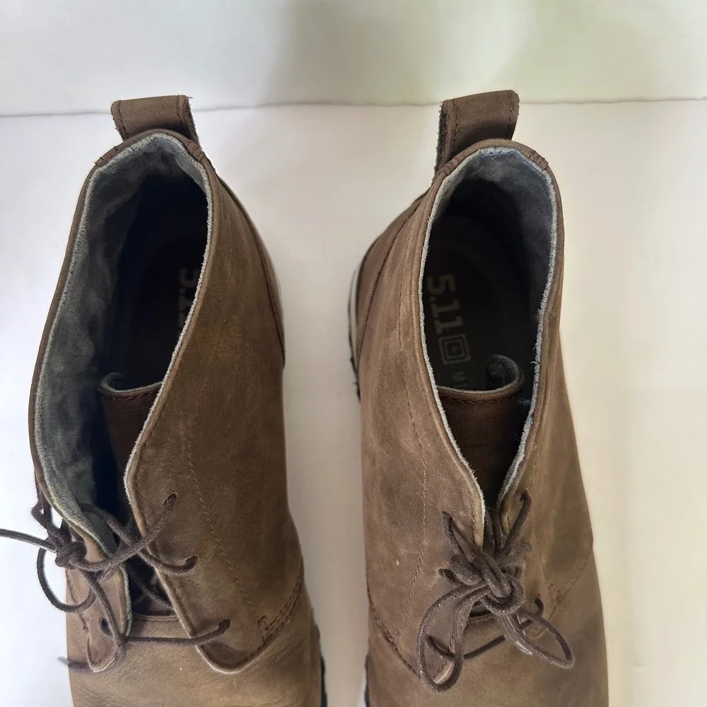 5.11 Tactical Mission Ready Chukka 131 Flat Dark Earth Leather Boots Men's 13